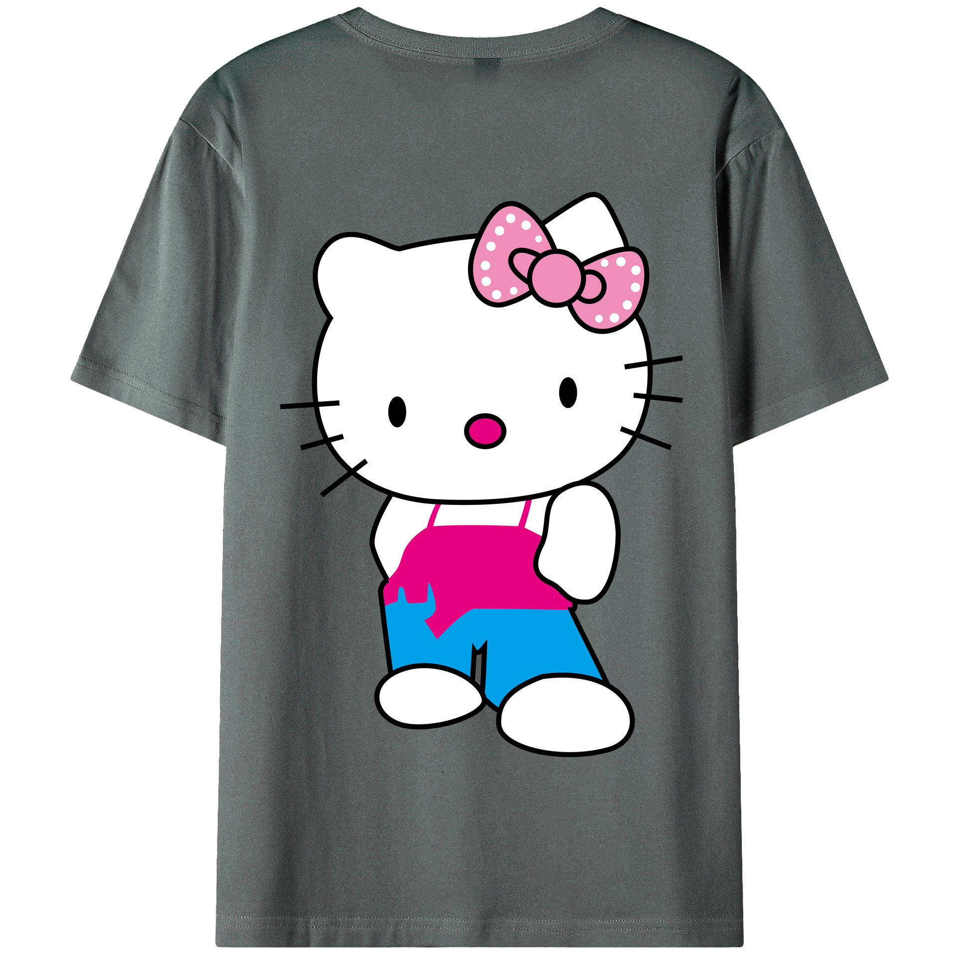 （画像用） Hello Kitty ハローキティ 綿100％半袖Tシャツ（背面プリント）